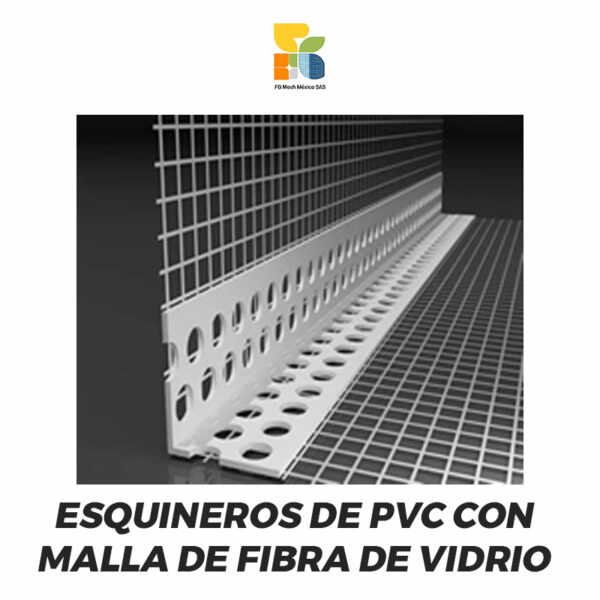Esquineros De PVC Con Malla De Fibra De Vidrio